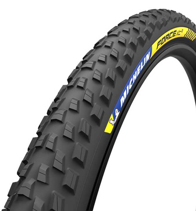   All-rounder: The Michelin Force XC2 should offer grip on many surfaces and roll well thanks to the elongated centre blocks. 