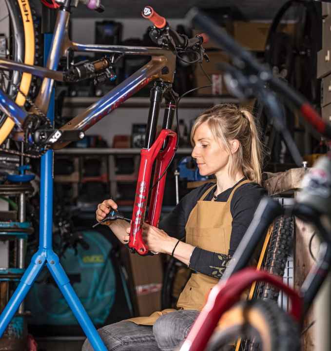 Julia Schäfer in her workshop 