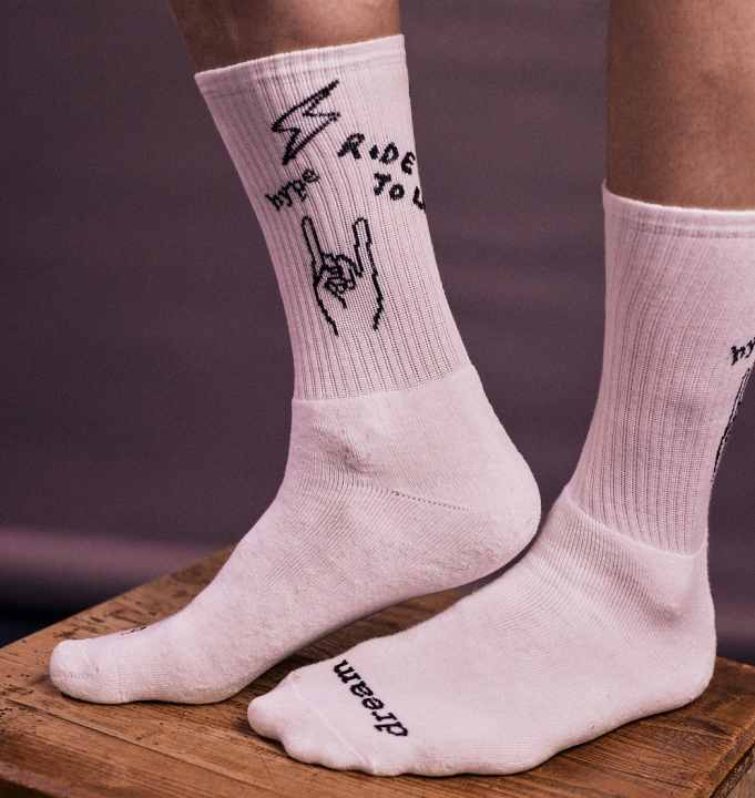 Designed by Korbi Engstler: Korbisquad socks.