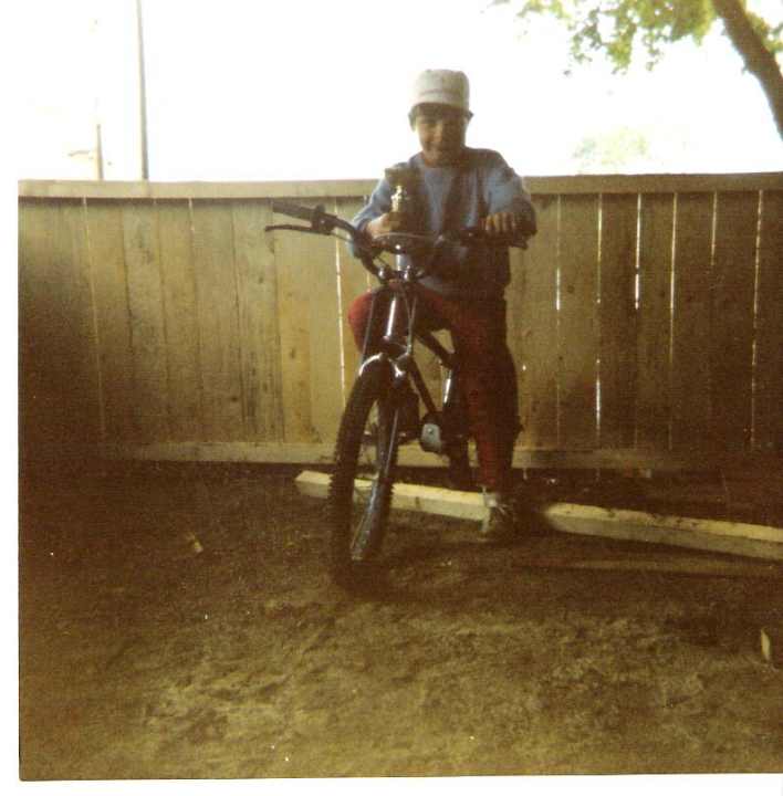   Klausmann won his first trial race with a fat bee sting on his face.