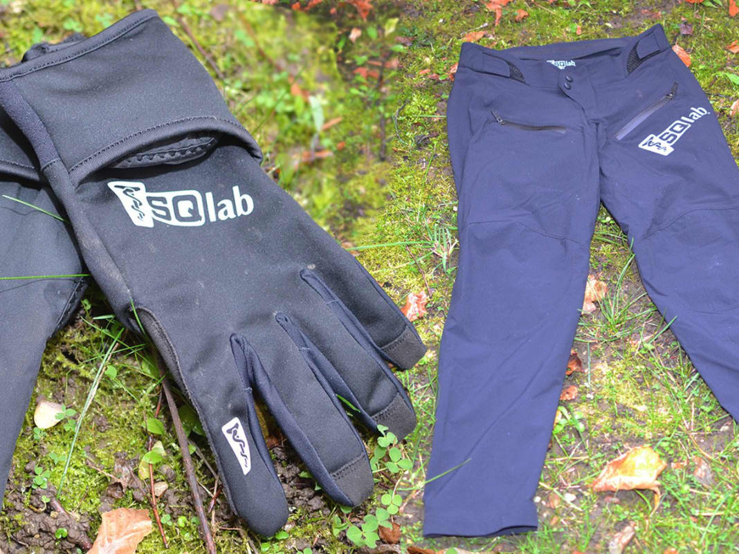 MTB-Hose und Handschuhe für Wind und Kälte