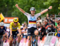 Liane Lippert feierte mit ihrem Sieg auf der 2. Etappe der Tour de France Femmes 2023 ihren bislang größten Erfolg