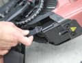 The battery is removed from the bike by pulling it downwards.
