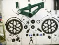 A bicycle is made up of many individual parts.