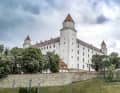 The city's landmark: Bratislava Castle.