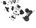 The new rear derailleurs can be completely dismantled and the individual parts are available separately.