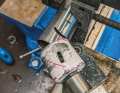 On Monday, after a brief introduction, pipes were marked, cut, drilled and filed.