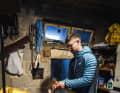 Chopping wood for the photographer: life in the Black Forest.