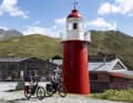 A lighthouse on a mountain? The only one in Switzerland stands on the Oberalp Pass and symbolises the course of the Rhine from its source to its mouth in the North Sea.