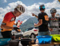 Especially during long, alpine races, a mixture of solid food and liquids is essential.
