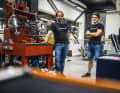 Stefan Kramer (left) and Florian Hamm are in charge of the test laboratory and quality assurance.