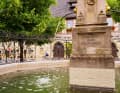 With the Regiomontanus Fountain, the city of Königsberg commemorates the famous astronomer and mathematician who was born there.