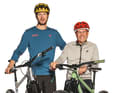 Left 192, right 167 centimetres tall: It's a good thing that mountain bikes are available in all possible sizes - some are even made to measure.