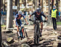 Rivals: Tom Pidcock (front) and Mathieu Van der Poel (back).