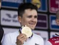 Boosté par la confiance en soi : Tom sait faire de la route, du cyclo-cross et du VTT, et ce avec un certain succès. Ici, en tant que nouveau champion du monde 2023.