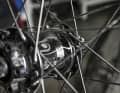 Bang: tester Chris Schleker has never yet burst a rear hub.  The first time is always sometime. So why did the hub burst its hooves on a loose climb and in Ecomode? A mystery.