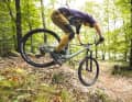 A quick spin on the test bike: The BIKE test crew also appreciates the great trail luck right on the doorstep.