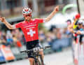 Comeback beim XCO-Worldcup 2024 in Crans Montana. Flückiger wird Zweiter.