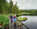 On Tour 1, you head towards the Fichtelsee lake on undulating trails before the final steep climb up to the Ochsenkopf.