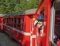 The Bernina railway can help three times on the whole route, but we only used it twice.