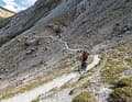 The "Beautiful Valley" above the Ofen Pass requires a lot of cranking. However, it is best to cycle all the way round the Swiss National Park.