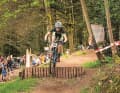 Junior races offer cross-country cycling at its best. Here Benjamin Huber shows that he has mastered his Bulls bike.