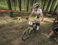 Pendant sa période active : avec des galons de champion d'Allemagne de cross-country.