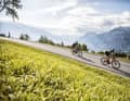 Gravel biking in the Dachstein Salzkammergut holiday region. Here on the historic Postalm road.