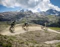 Very photogenic in the landscape: the huge trail network of Tignes.