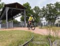 On a former railway line running through the Peitzer Teiche, north-east of Cottbus.