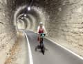 Cyclists’ Tunnel: A perfectly lit tunnel for cyclists, situated directly below Sigmundskron Castle near Frangart.