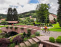 Cosy cycle path: you can pedal up the valley in a relaxed manner directly along the river La Bruche.
