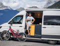 James Shirley and his vans - the Scotsman has been touring across Europe every summer for 10 years now.