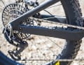 To save weight, Fischi carves his own spartan chain guard.