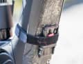 Quick access: Fischi transports his mini-tool on the down tube during the race.