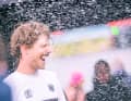 ... including champagne shower...