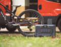 The Bluetti Apex 300 offers a battery capacity of 2764 Wh - sufficient for three to four full charges of a 625 Wh e-bike such as the Whyte E-Lyte Evo RS, depending on the efficiency of the charger.