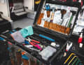 Custom-Tuning: Auch  Peter Felbers Werkzeugkasten spiegelt seine Liebe  zum Schrauben wider. 