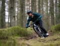 The TRP DH-R $ piston brake gives you plenty of control on the trails.