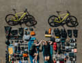 How excited must they have been so close to the start? Hannah and her equipment on the left, Wiebke with everything that will accompany her on her journey on the right.