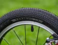 The tyres are more for dry, hard surfaces. Fast and with sufficient air suspension.