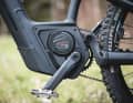 The Bosch Performance CX is installed slightly rotated so that the Powertube 750 fits in front of the motor.