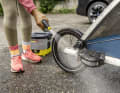 One battery charge should be enough for 4 to 4 bikes - or for accessories such as trailers and the like