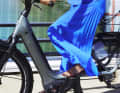 The geometry is in keeping with the typical Dutch approach to cycling, featuring an upright riding position and a low, wide step-through, which is designed to enhance comfort and allow for a relaxed ride.