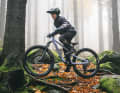 The Propain Yuma 4 26 fitted our 143 centimetre tall youth test rider Leo perfectly and sat comfortably under him on the trail.