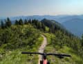 Case C: Hiking trail somewhere in the Bavarian Alps. Forbidden? No. Legal? Actually yes, because the law states: "Cycling is permitted on suitable paths." The path is safe "suitable" for die-hard bikers and there is no prohibition sign anywhere. Nevertheless, in overpopulated areas such as Upper Bavaria, conflict with hikers is inevitable. Hence our judgement: Don't share, don't publicise - every additional biker can be the straw that breaks the camel's back. Especially if you don't use these trails acyclically. Unspoken rule: Never at the weekend, never between 8am and 5pm; hikers always have priority.