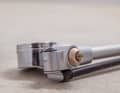 The pressure release button is not optimally positioned under the manometer