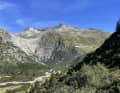 At the foot of the imposing Rhone glacier, the Rhone rises as a clear mountain stream.