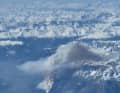 The Vinschgau fire cloud on its way across the Alps.