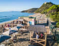 And after the trail day, the beach bar beckons.